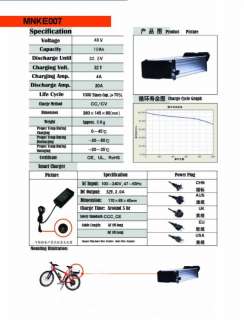 48v 1000w electric bike ebike conversion kit 48v 10ah lithium Battery 