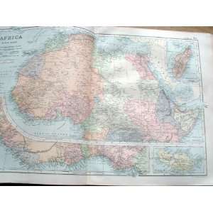  Africa N. BaconS Maps 1893 Large 20X13 Madeira,