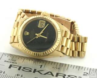 ROLEX DATEJUST PRESIDENTIAL 6917 18K GOLD ONYX DIAL AUTOMATIC LADIES 