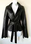 648 JOIE Raw Edge Belted LEATHER JACKET ~ S * PERFECT