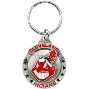    Cleveland Indians MLB Pewter Logo Keychain: Sports & Outdoors