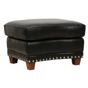  Brandon Italian Leather Storage Ottoman: Furniture & Decor