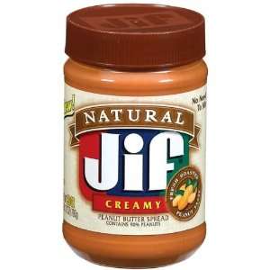 Jif Peanut Butter Natural Creamy   10 Pack:  Grocery 