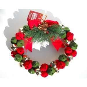  Christmas Jingle Bell Wreath 11in: Home & Kitchen