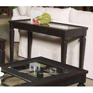  Traditional Almost Black Louden Glass Top Sofa Table: Home 