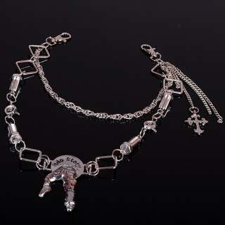   Stylish Designer Waist Chain Color:Silver/Black Key Fashion 15 Series