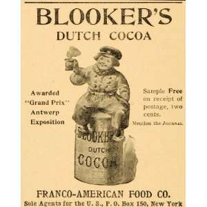  1895 Ad Blookers Dutch Cocoa Franco American Food 