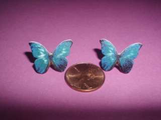 Blue Butterfly post earrings so adorable LOOK  