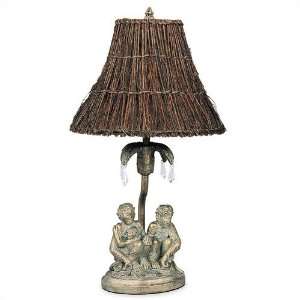  Living Well 6008 Monkeys Decor Lamp with Twig Shade