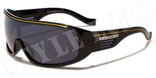 Oversized Retro Shield Biohazard Mens Designer Sunglasses Goggle Style 