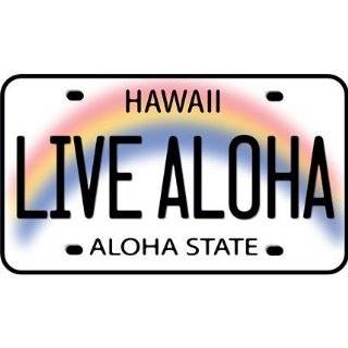 Live Aloha License Plate Car Decal Bumper Sticker