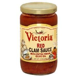 Victoria, Sauce Clam Red, 12 OZ (Pack of 6)  Grocery 