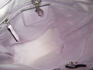 Coach Optic Purple Signature Lady Bee Tote Purse Bag  