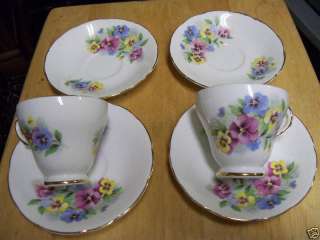 Royal Kendall Fine Bone China 2 Cups 4 Saucers  