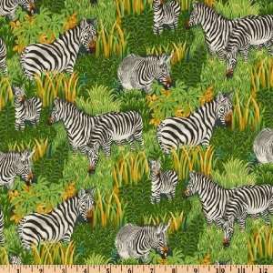  44 Wide Native Arts Zebra Jungle Fabric By The Yard 