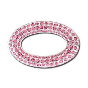  45mm Oval Pink Crystal Connector Arts, Crafts & Sewing