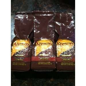  Kahlua Mocha Coffee 1.5 oz ounces Gourmet Ground Coffee 