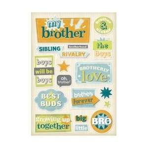 Karen Foster Brother Cardstock Stickers 5.5X9 Sheet Brothers Forever 