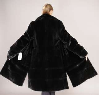 New Black natural Kopenhagen Fur Mink coat sheared and unsheared 