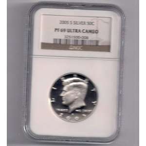  2005 S KENNEDY HALF PROOF SILVER NGC PF 69 ULTRA CAMEO 