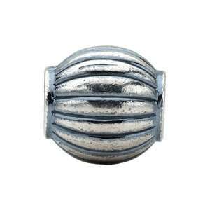    Kera Sterling Silver Round Fluted Bead: Kera Beads: Jewelry