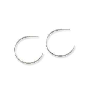  Stainless Steel J Hoop Earrings: Jewelry