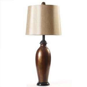 Klaussner Furniture Ceramic Glaze Table Lamp with Round Fabric Shade 