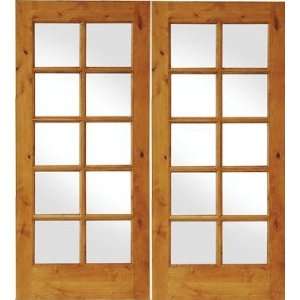  Exterior Door: Knotty Alder Ten Lite Pair (Single also 