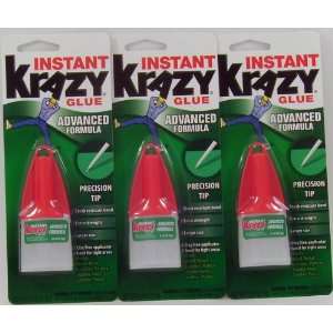  Instant Krazy Glue Advanced Formula Precision Tip 3 Pack 