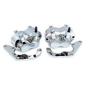  Chrome Quad Calipers Front Bracket Kit 11.5in Rotor   84 99 HD 