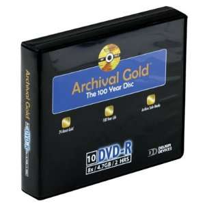  Archival Gold DVD R 10 Pack Wallet Electronics