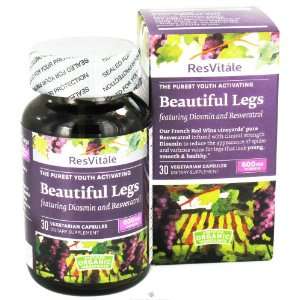  ResVitale   Beautiful Legs 600 mg.   30 Vegetarian 