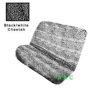   Animal Print Bench Seat Cover   Cheetah Black and White: Automotive