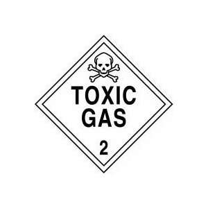DOT Placards TOXIC GAS (W/GRAPHIC) 10 3/4 x 10 3/4 Adhesive Vinyl 
