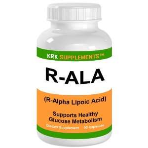  R ALA Alpha Lipoic Acid 200mg 90 capsules KRK SUPPLEMENTS 