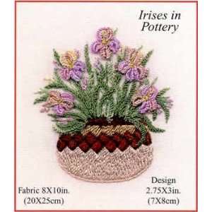  Irises in Pottery Brazilian embroidery Kit Arts, Crafts & Sewing