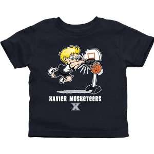 Xavier Musketeers Toddler Boys Basketball T Shirt   Navy Blue:  
