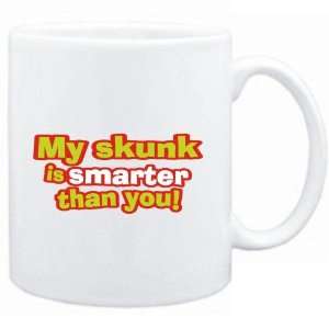 Mug White  My Skunk is smarter than you  Animals  