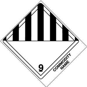  4 x 4 3/4 Class 9   Consumer Commodity ID8000 Labels 