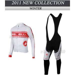  winter 2011 new castelli team cycling long jersey+bib pants bike 