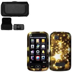 iFase Brand Motorola EX124g Combo Gold Stars Protective Case Faceplate 