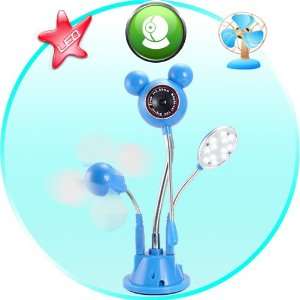  21st Century Mickey USB Webcam with Fan + Microphone + LED 