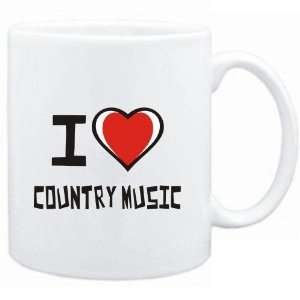  Mug White I love Country Music  Music