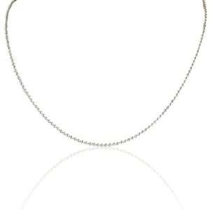    Sterling Silver Italian Ball Link Chain Necklace 20 Jewelry