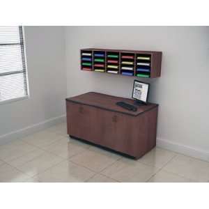   Custom Wood 15 Pocket Sorter with Lower Cabinet.: Office Products