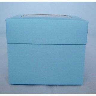 Single Powder Blue Cupcake Boxes with Window pack of 10