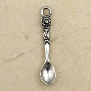  SPOON Sterling Silver Plated Pewter Charm: Home & Kitchen