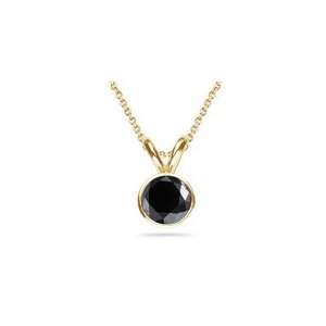  1.65 2.02 Cts Round AAA Black Diamond Solitaire Pendant in 