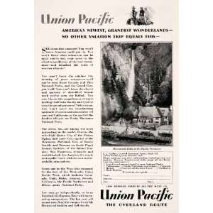  1929 Ad Union Pacific Railway Train Tourism Overland Route 