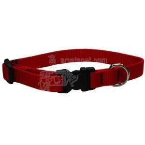  Lupine Nylon Dog Collar Adjustable Red 13 22 inch: Pet 
